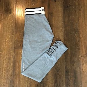 Light gray cotton leggings PINK